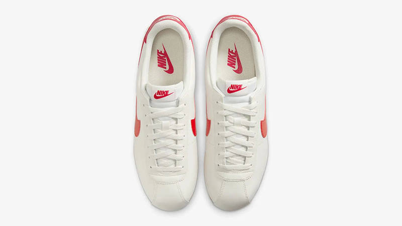 Nike Cortez Leather Sail Yellow Red DM4044-110 middle