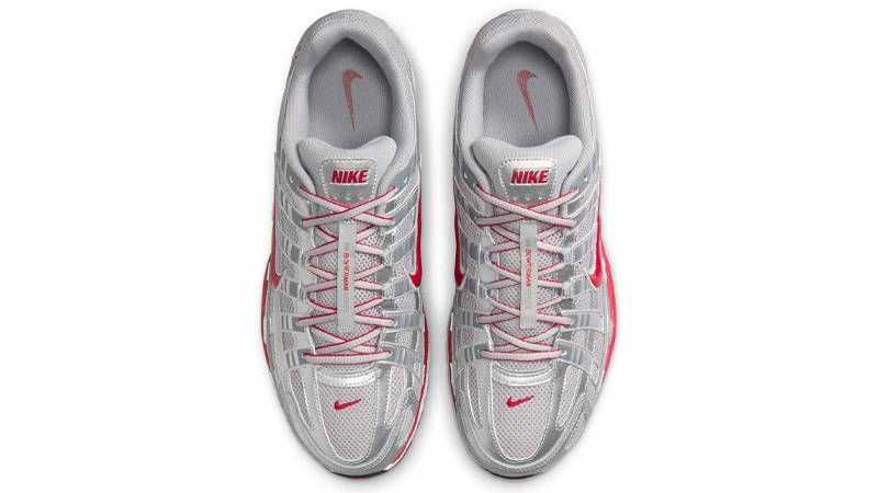Nike P-6000 Metallic Silver Gym Red Middle