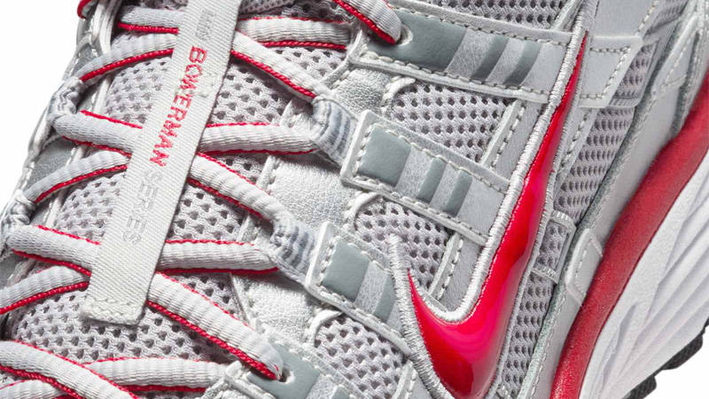 Nike P-6000 Metallic Silver Gym Red Side