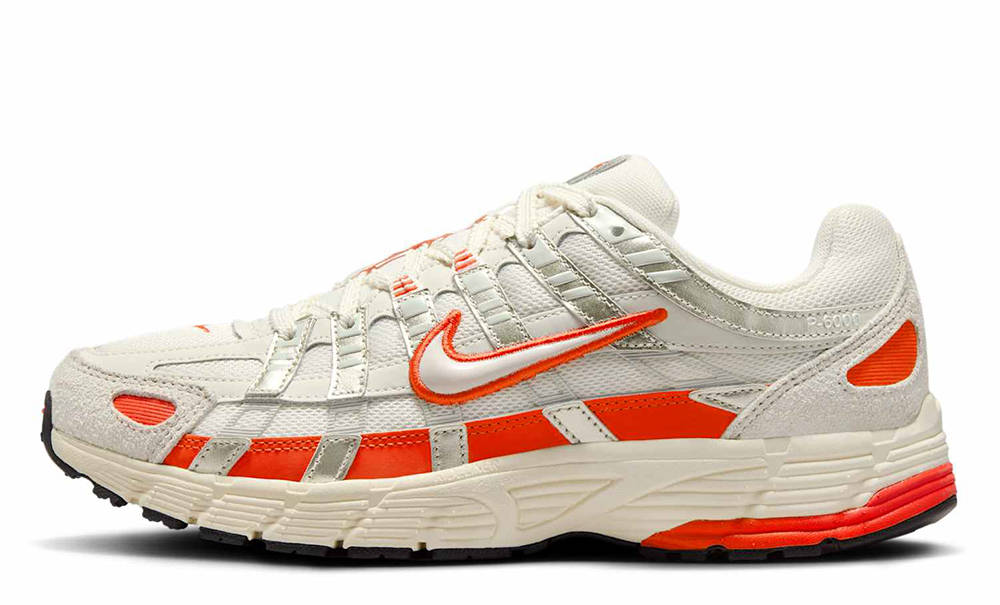 nike p 6000 white orange