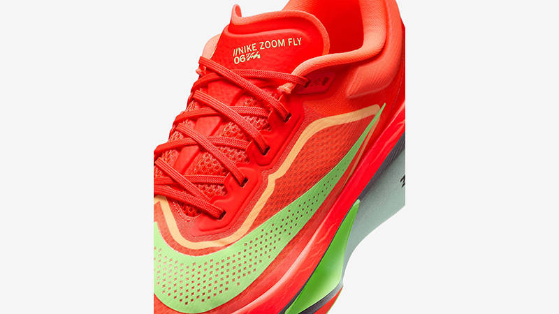 Nike Zoom Fly 6 Road Racing Crimson Lime FN8454-601 tongue
