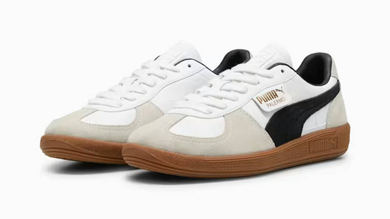 PUMA Palermo Leather White Grey 396464-01 Side