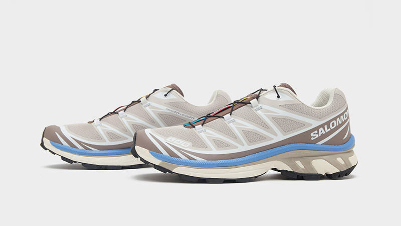 Salomon XT-6 Cement Beige Blue L47739100 front