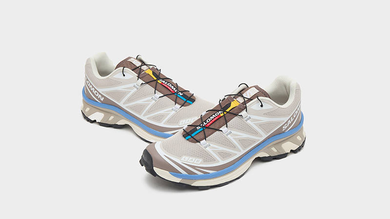 Salomon XT-6 Cement Beige Blue L47739100 side
