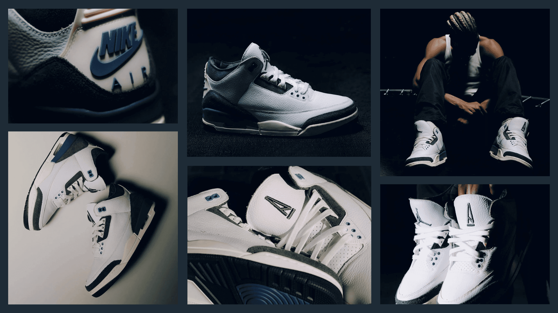 A Ma Maniére x Air Jordan 3 OG SP White Black Blue