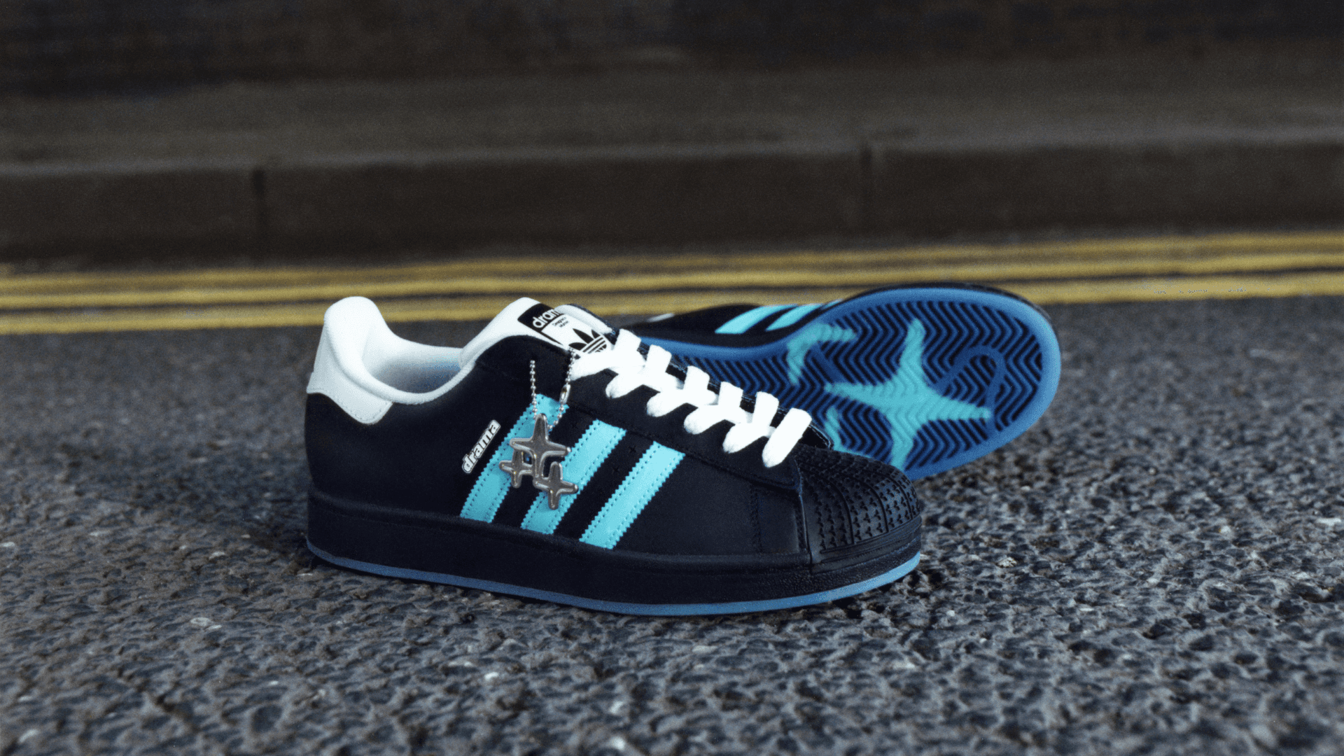 Drama Call x adidas Superstar II Black Metrolink Blue