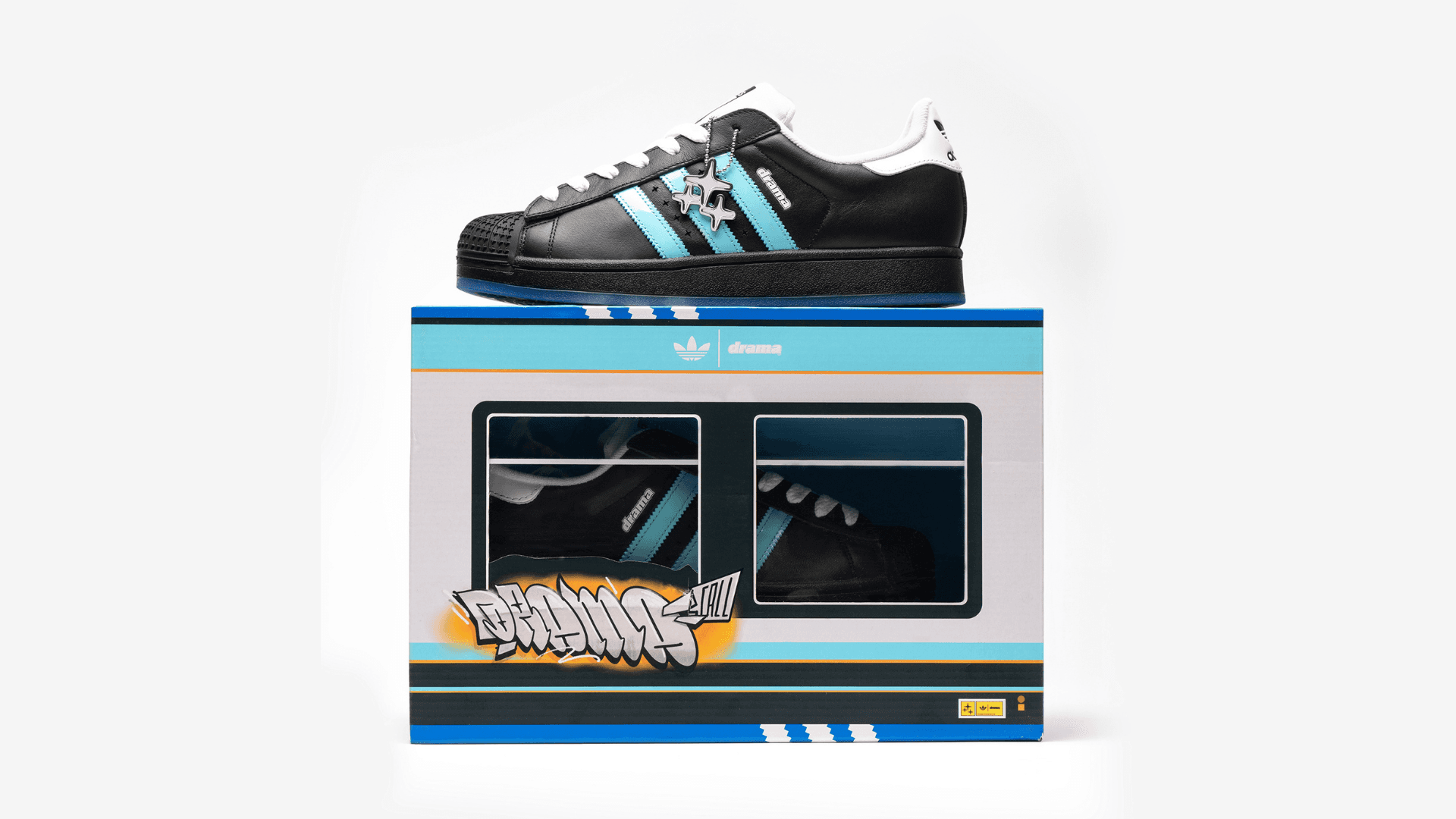 Drama Call x adidas Superstar II Black Metrolink Blue