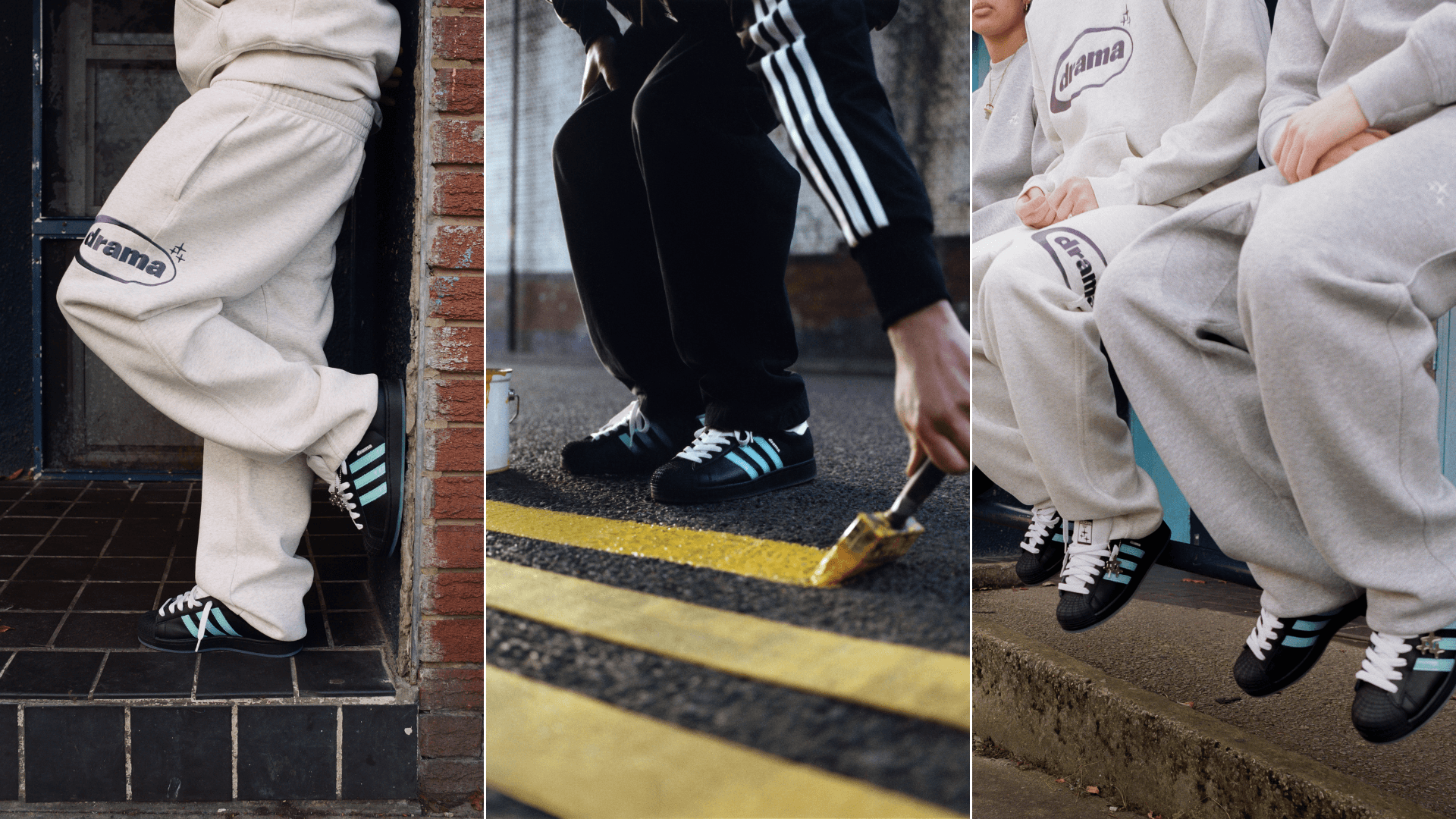 Drama Call x adidas Superstar II Black Metrolink Blue