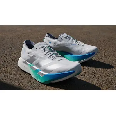 adidas Adizero Adios Pro 4 White Glory Green JR6354 front