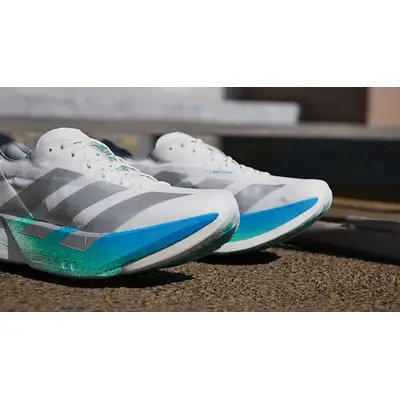 adidas Adizero Adios Pro 4 White Glory Green JR6354 toe