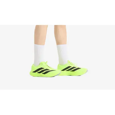 adidas Adizero EVO SL Lucid Lemon Black JR3416 on foot