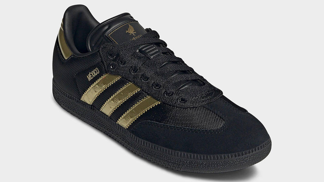 adidas Samba OG Mexico Black Gold Metallic Front