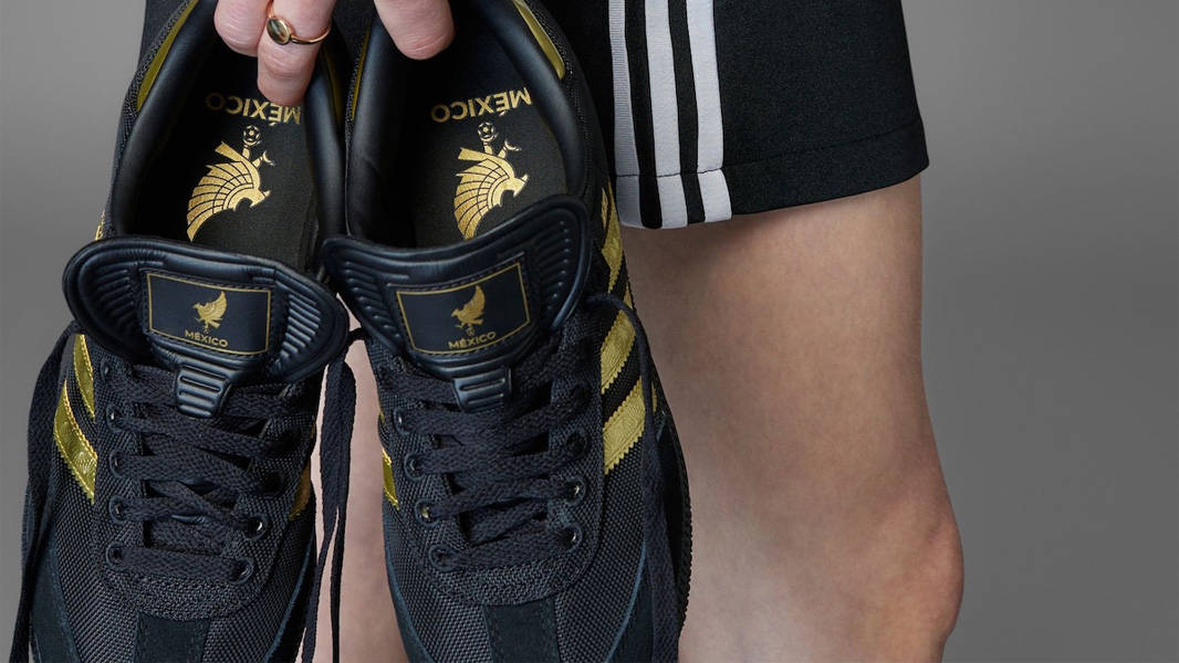 adidas Samba OG Mexico Black Gold Metallic In Hand