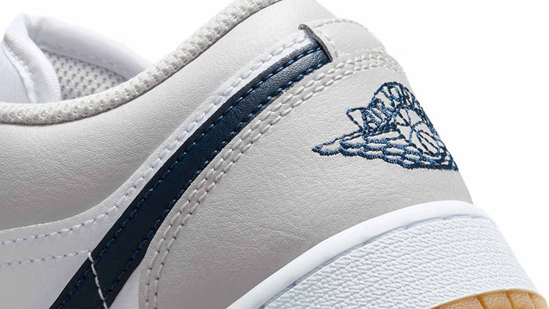 Air Jordan 1 Low GS Grey Midnight Navy | 553560-146 | The Sole