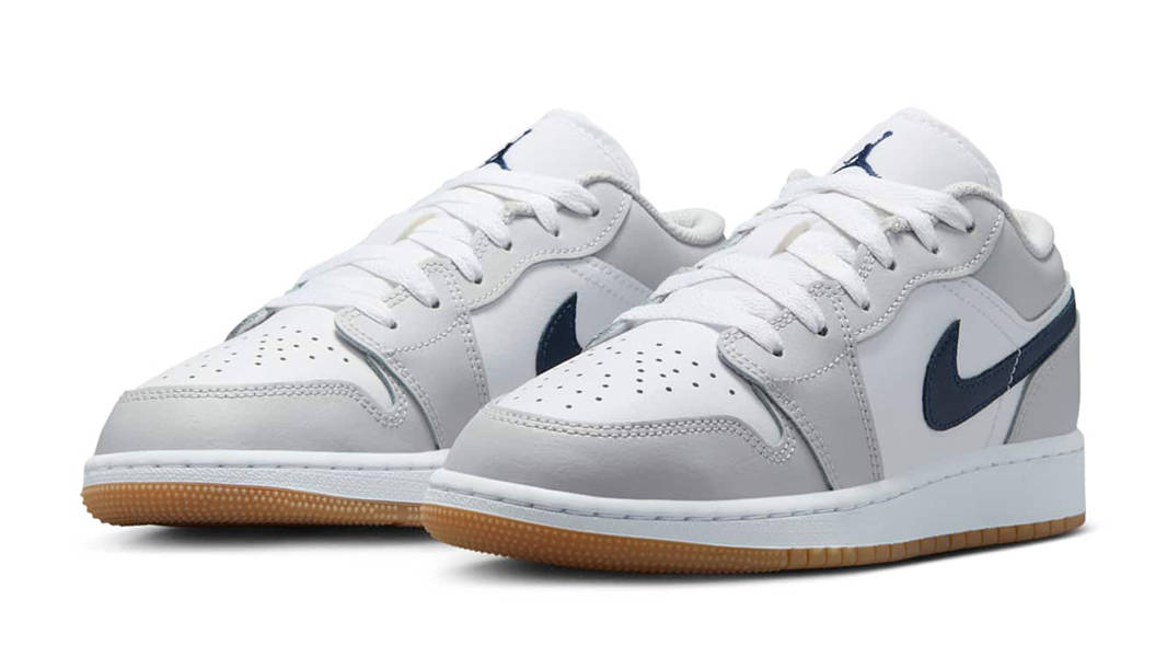 Air Jordan 1 Low GS Grey Midnight Navy 553560-146 Side