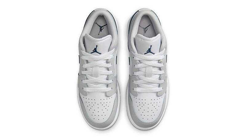 Air Jordan 1 Low GS Grey Midnight Navy 553560-146 Top