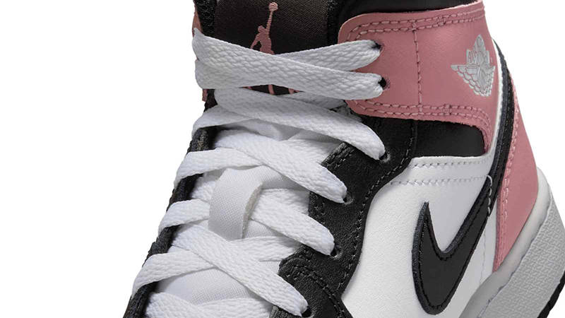 Air Jordan 1 Mid GS Rust Pink Black Detail