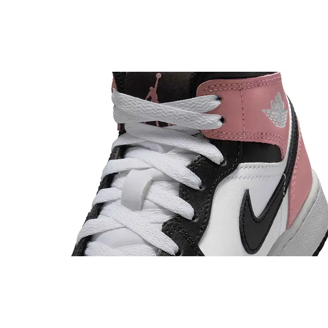 Air Jordan 1 Mid GS Rust Pink Black Detail