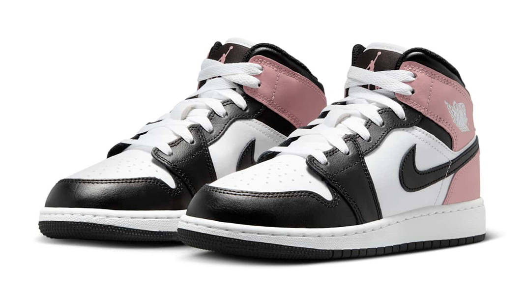 Air Jordan 1 Mid GS Rust Pink Black Side