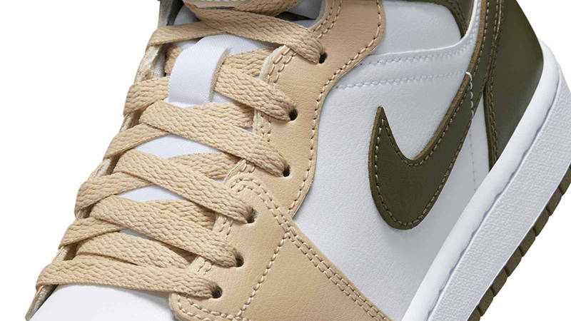 Air Jordan 1 Mid Rattan Medium Olive BQ6472-120 Detail