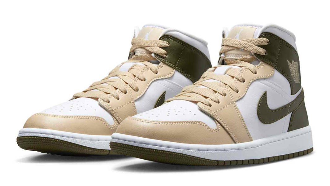 Air Jordan 1 Mid Rattan Medium Olive BQ6472-120 Side