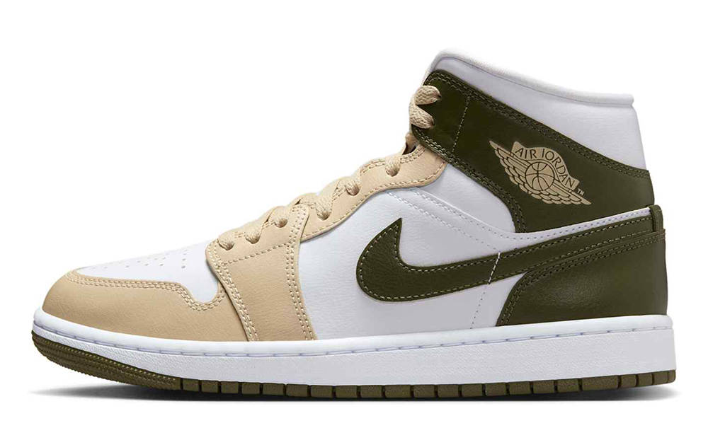 Air Jordan 1 Mid Rattan Medium Olive BQ6472-120