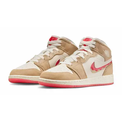 Air Jordan 1 Mid SE GS Peanut Butter and Jelly HJ5958-206 Side