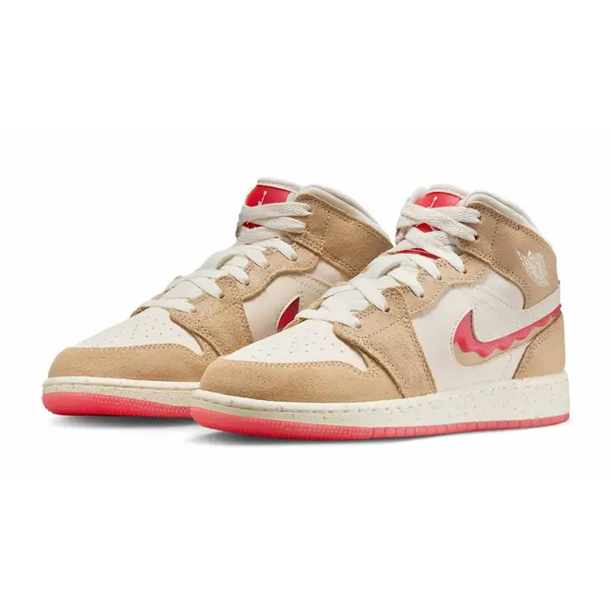Air Jordan 1 Mid SE GS Peanut Butter and Jelly HJ5958-206 Side