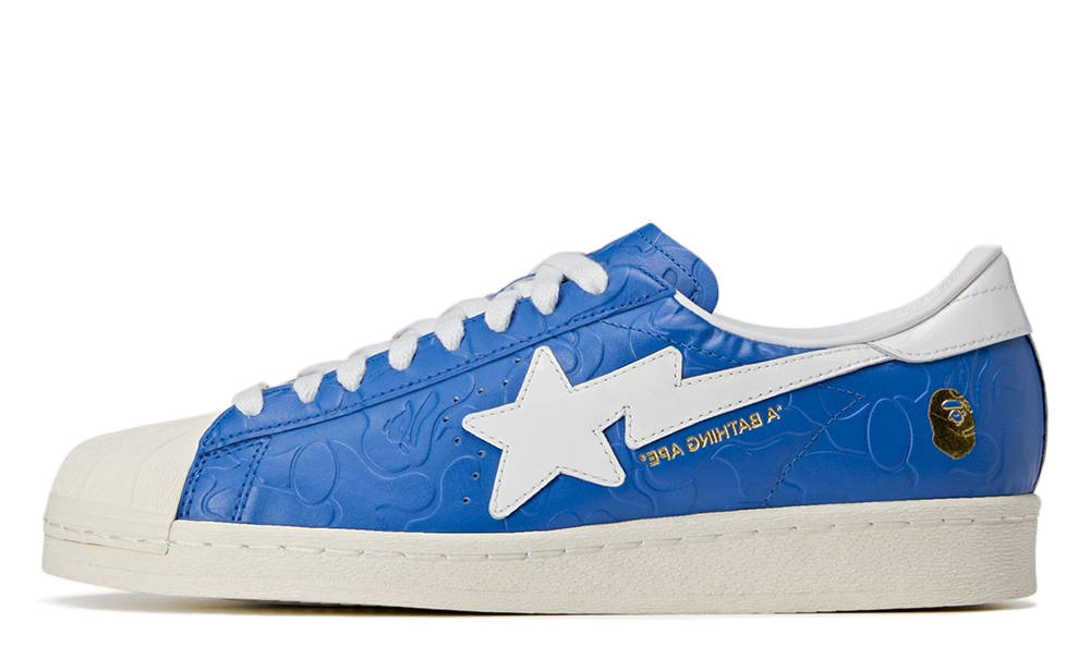 BAPE x adidas Superstar Blue White JR2702 The Sole Supplier