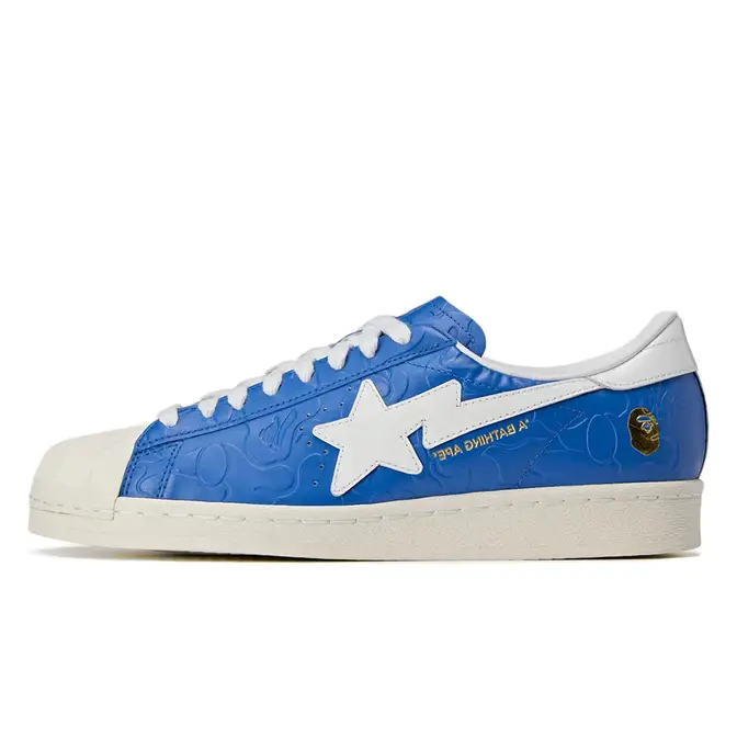 Jr2702 BAPE x adidas Superstar Blue White | JR2702 | The Sole Supplier