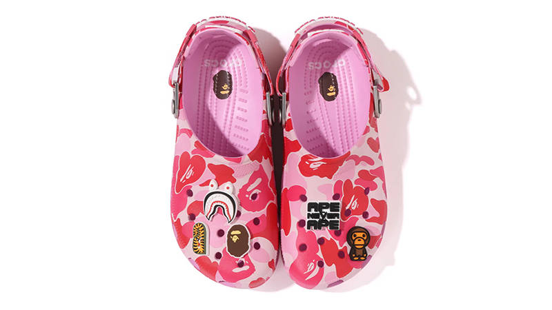 A BATHING APE × Crocs Clog Pink BAPE x Crocs Classic Clog ABC Camo Pink | Where To Buy