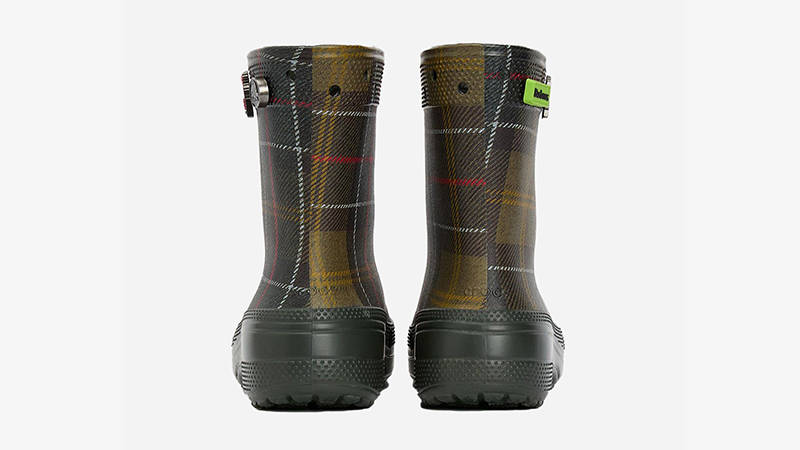 Barbour x Crocs Classic Boot Kelp 210899-3VT back