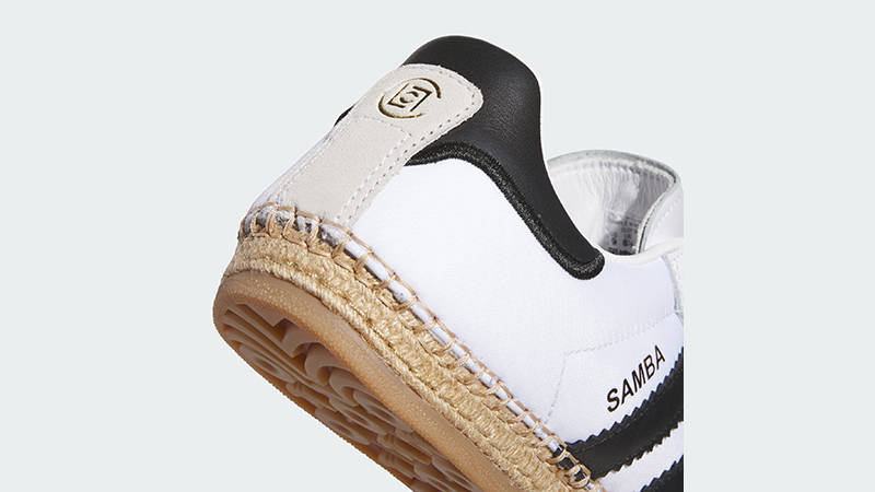 CLOT x Adidas Samba Espadrille White Black KJ0274 heel