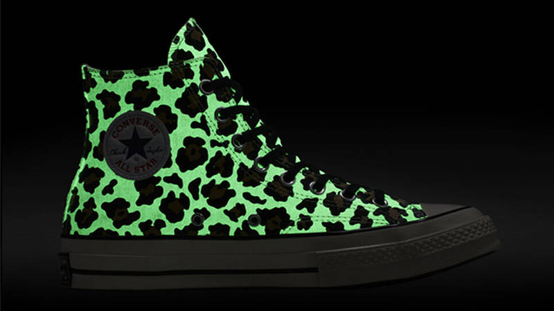 Converse Chuck 70 Glow-In-The-Dark High Leopard Print A13436C in dark