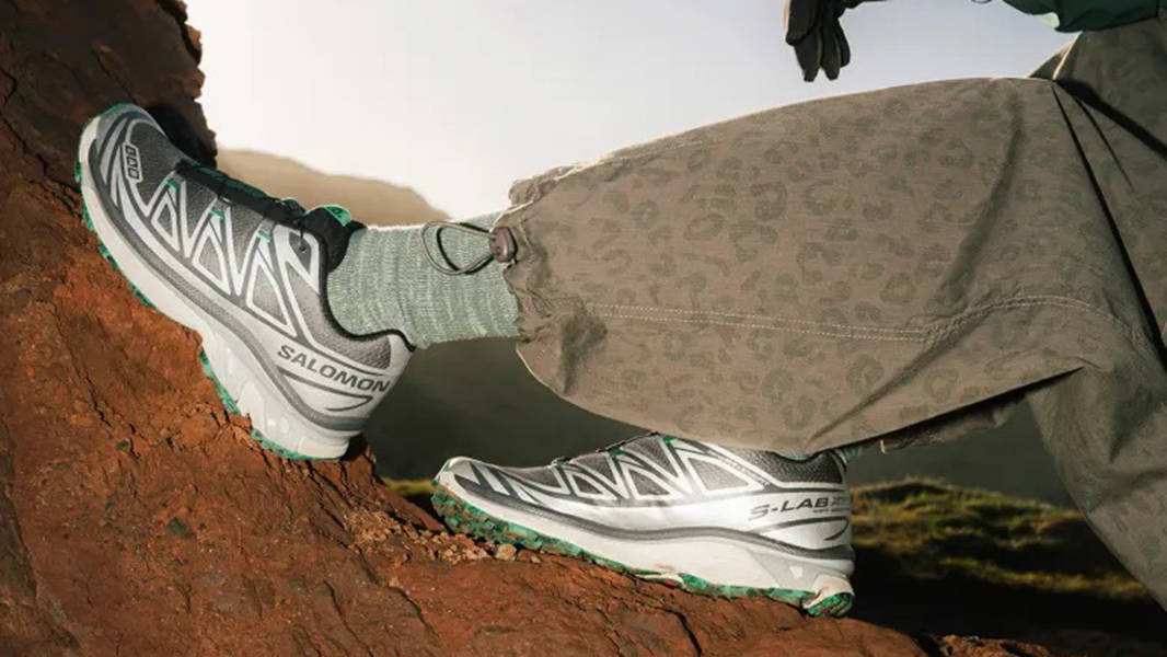 END. x Salomon XT-6 Emerald L47953100 on feet