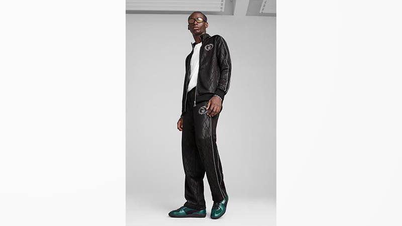 Harry Potter x PUMA Palermo Slytherin 401210-01 on foot