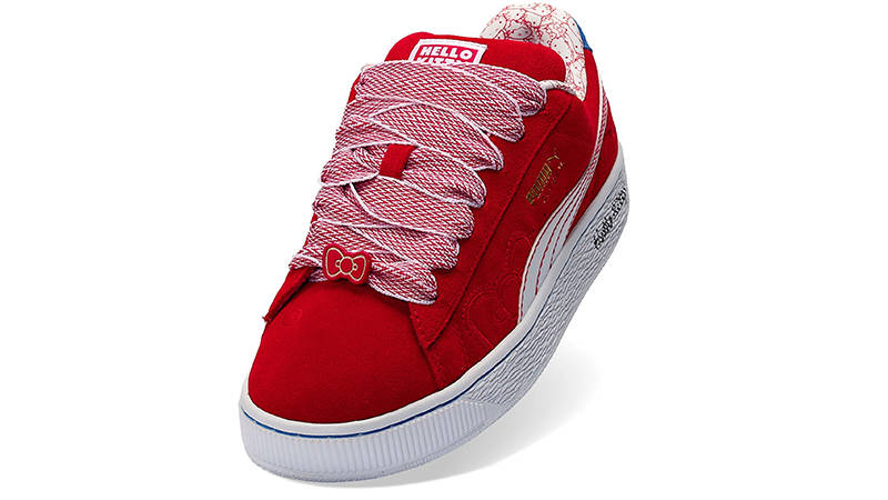 Hello Kitty x Puma Suede XL Red Bow 404231-01 tongue