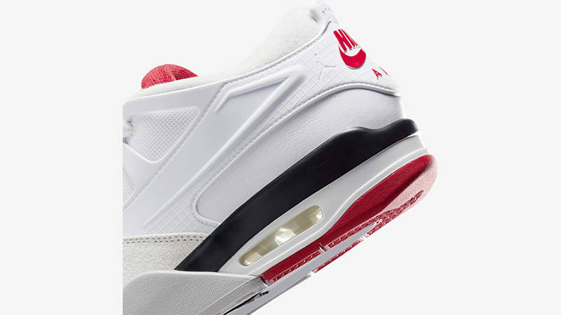 Jordan 4RM White Fire Red FQ7939-102 heel