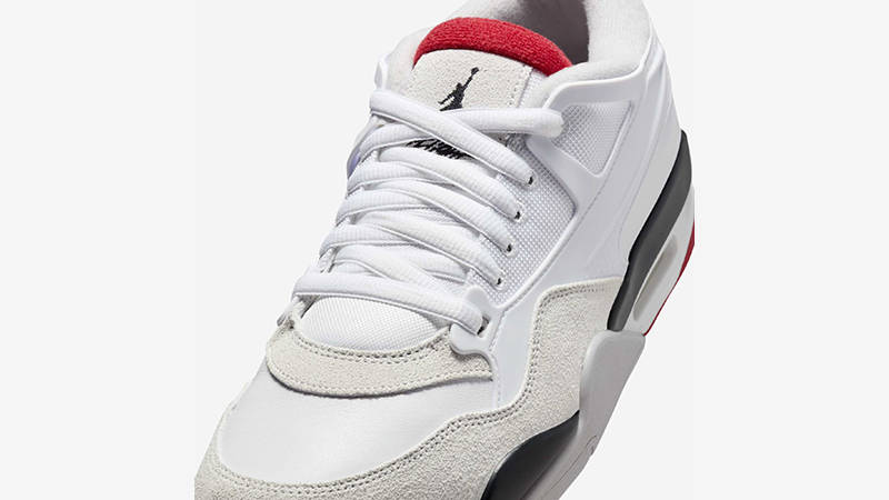 Jordan 4RM White Fire Red FQ7939-102 tongue