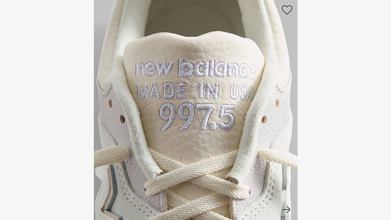 KITH x New Balance 997 5 Easter White Marshmallow NBU9975HK tongue