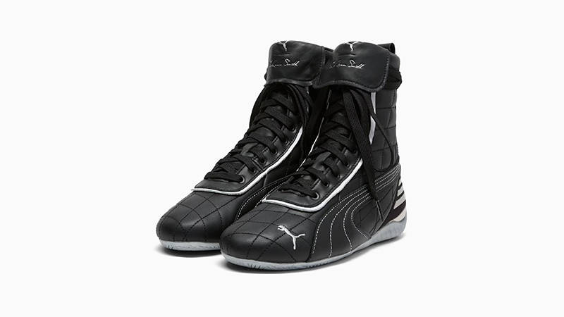 LaQuan Smith x PUMA Speedcat Mid Leather Black 402325-01 front