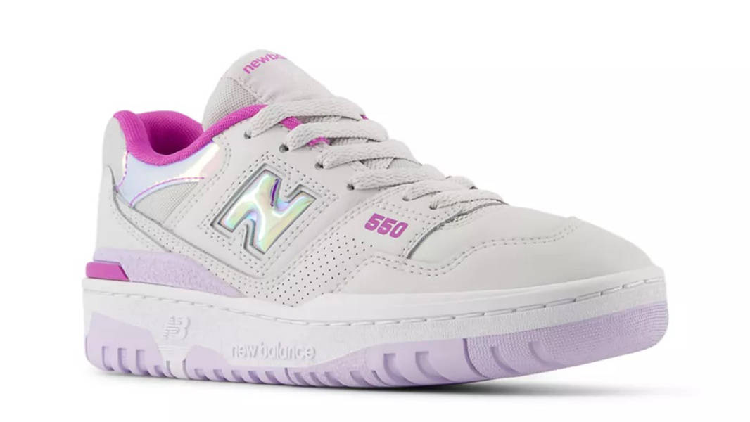 New Balance 550 GS Grey Bright Lavender GSB550HG Side