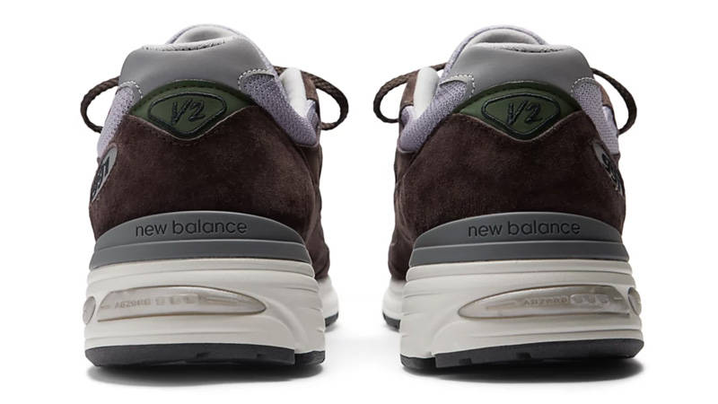 New Balance 991v2 Brown Pink Back