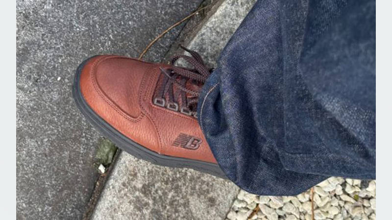 New Balance Allerdale Made in UK Dark Brown UADWBRN on foot