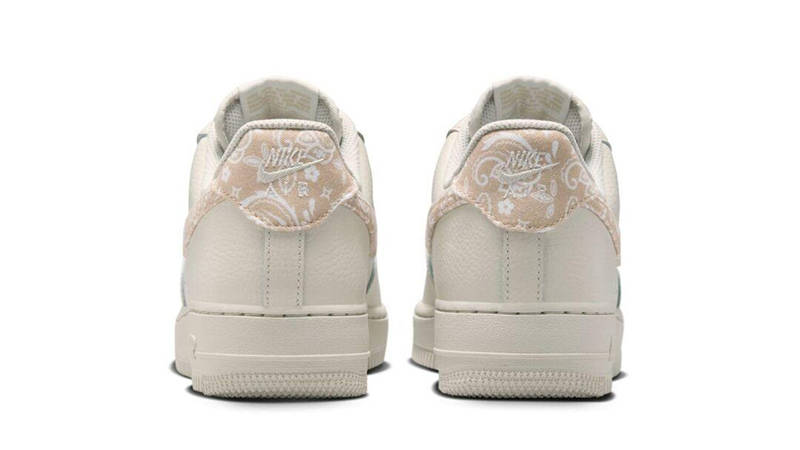 Nike Air Force 1 Low Light Bone Paisley Swoosh IH2051-072 back
