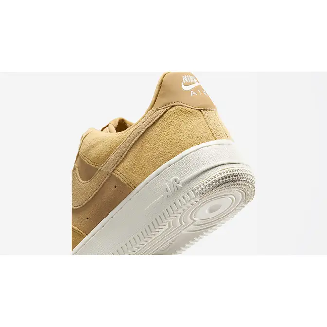 Nike Air Force 1 Low Suede Club Gold HJ5336-700 heel