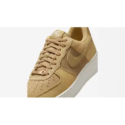 Nike Air Force 1 Low Suede Club Gold HJ5336-700 tongue