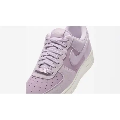 Nike Air Force 1 Low Suede Club Lilac HJ5336-500 tongue