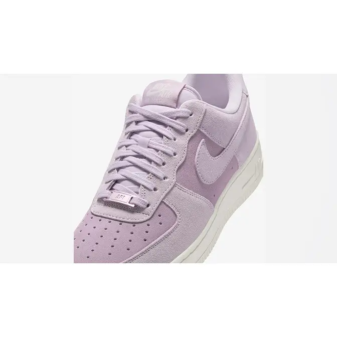Nike Air Force 1 Low Suede Club Lilac HJ5336-500 tongue