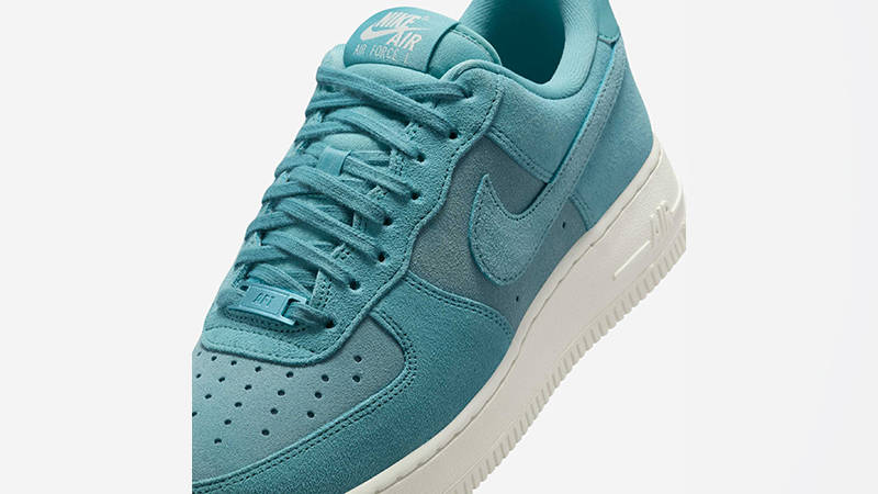 Nike Air Force 1 Low Suede Club Teal Blue HJ5336-400 tongue
